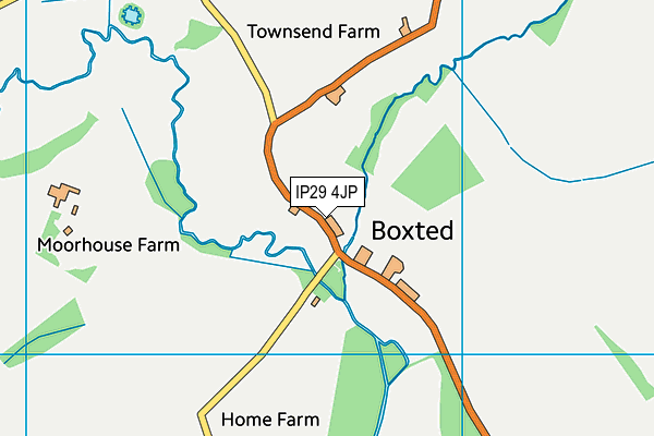 IP29 4JP map - OS VectorMap District (Ordnance Survey)