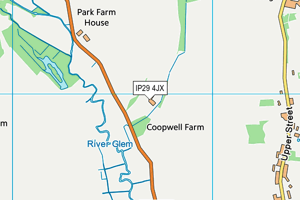 IP29 4JX map - OS VectorMap District (Ordnance Survey)