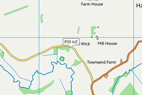 IP29 4JZ map - OS VectorMap District (Ordnance Survey)