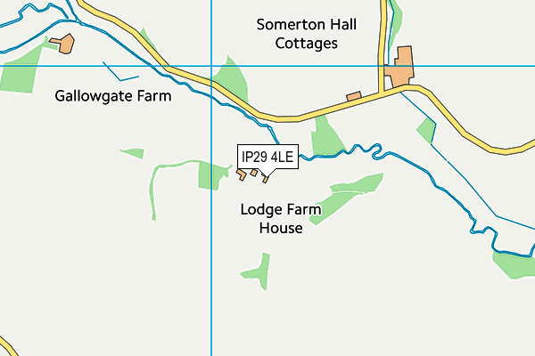 IP29 4LE map - OS VectorMap District (Ordnance Survey)