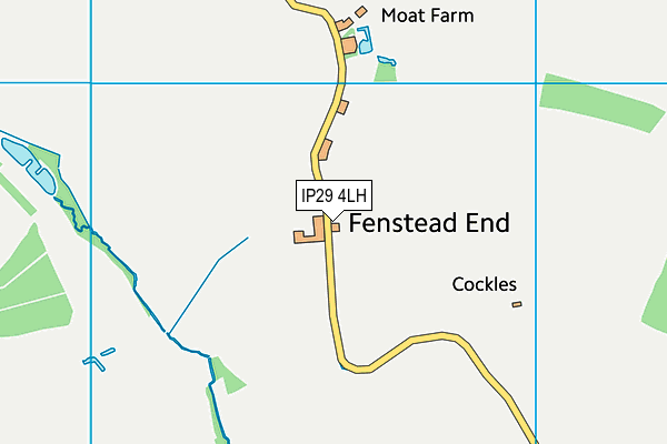 IP29 4LH map - OS VectorMap District (Ordnance Survey)