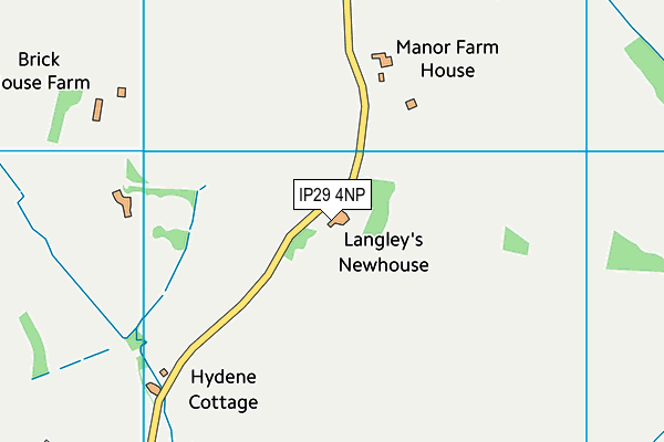 IP29 4NP map - OS VectorMap District (Ordnance Survey)