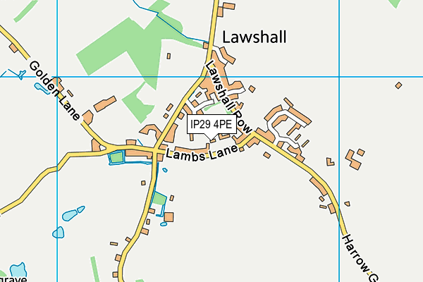 IP29 4PE map - OS VectorMap District (Ordnance Survey)