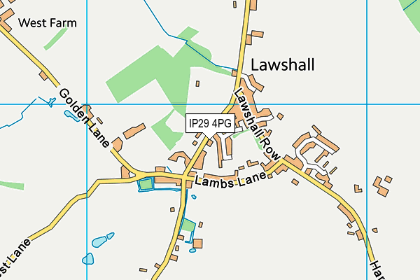 IP29 4PG map - OS VectorMap District (Ordnance Survey)