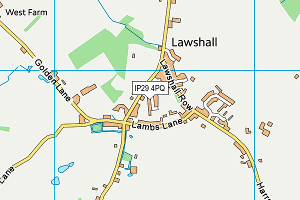 IP29 4PQ map - OS VectorMap District (Ordnance Survey)