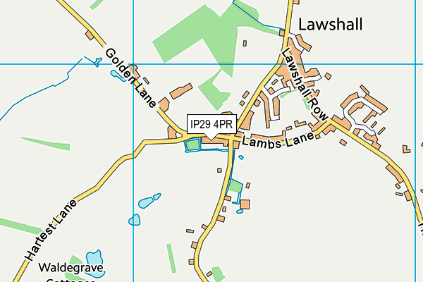 IP29 4PR map - OS VectorMap District (Ordnance Survey)