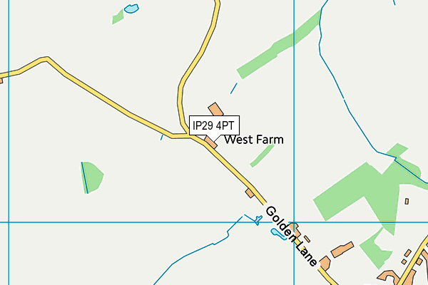 IP29 4PT map - OS VectorMap District (Ordnance Survey)