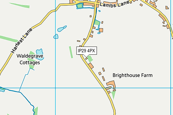IP29 4PX map - OS VectorMap District (Ordnance Survey)