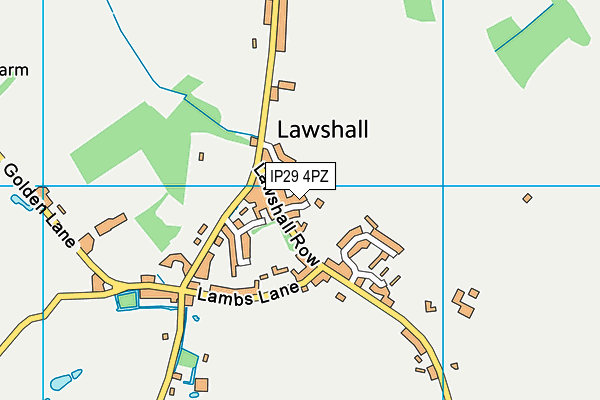 IP29 4PZ map - OS VectorMap District (Ordnance Survey)