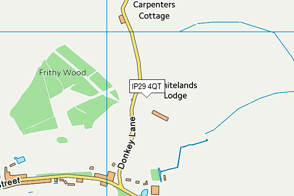 IP29 4QT map - OS VectorMap District (Ordnance Survey)