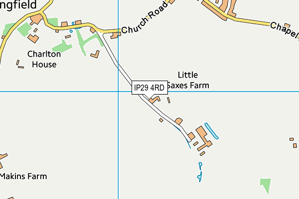 IP29 4RD map - OS VectorMap District (Ordnance Survey)