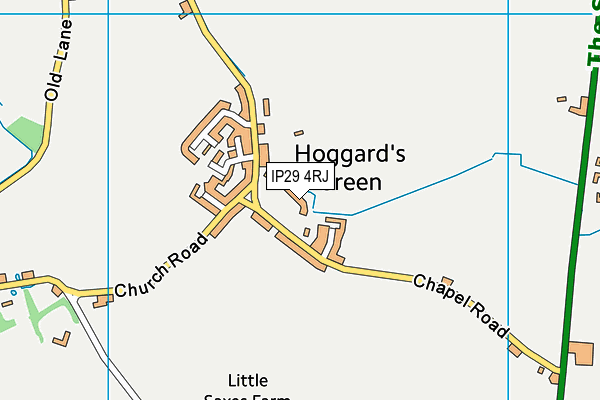 IP29 4RJ map - OS VectorMap District (Ordnance Survey)