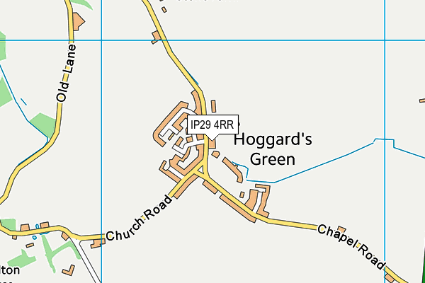 IP29 4RR map - OS VectorMap District (Ordnance Survey)