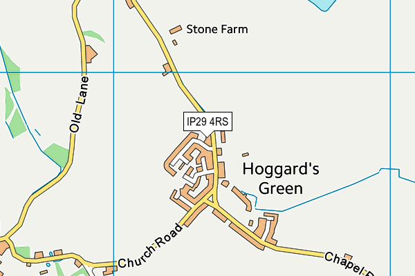 IP29 4RS map - OS VectorMap District (Ordnance Survey)