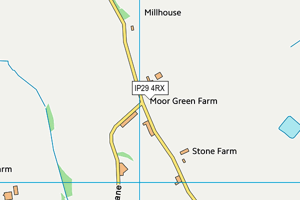 IP29 4RX map - OS VectorMap District (Ordnance Survey)