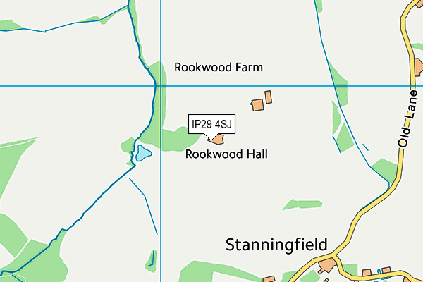 IP29 4SJ map - OS VectorMap District (Ordnance Survey)