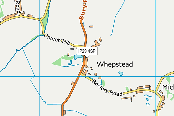 IP29 4SP map - OS VectorMap District (Ordnance Survey)