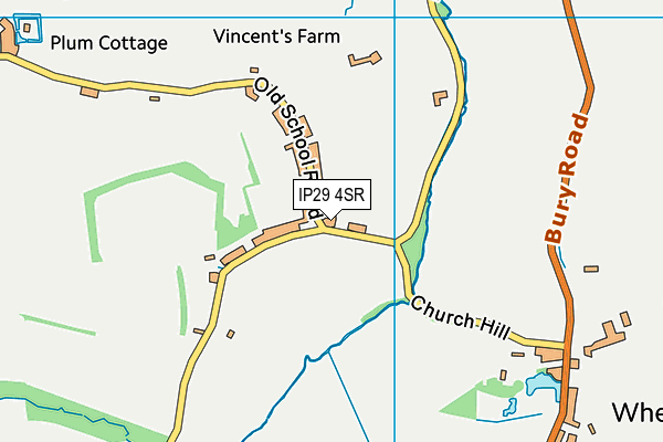 IP29 4SR map - OS VectorMap District (Ordnance Survey)