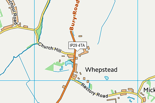 Whepstead Community Centre & Recreation Ground map (IP29 4TA) - OS VectorMap District (Ordnance Survey)