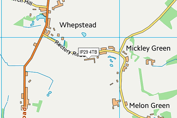 IP29 4TB map - OS VectorMap District (Ordnance Survey)