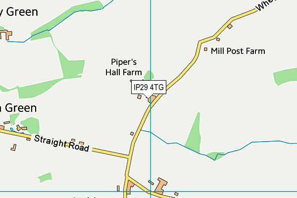 IP29 4TG map - OS VectorMap District (Ordnance Survey)