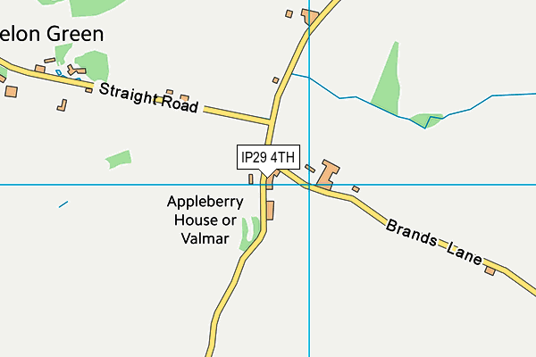IP29 4TH map - OS VectorMap District (Ordnance Survey)