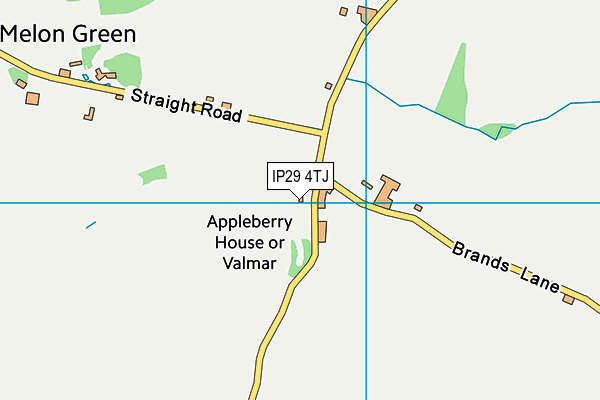 IP29 4TJ map - OS VectorMap District (Ordnance Survey)