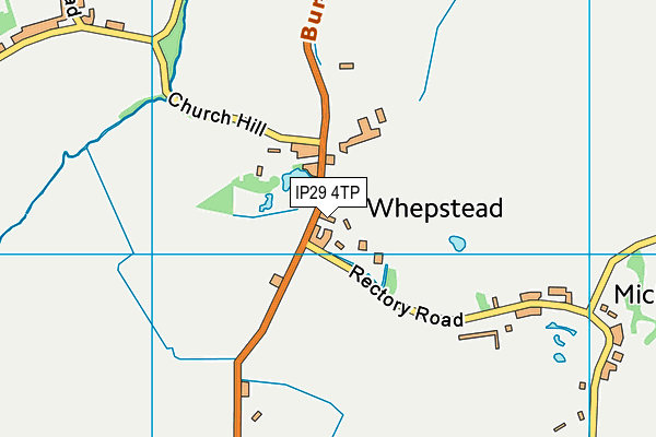 IP29 4TP map - OS VectorMap District (Ordnance Survey)