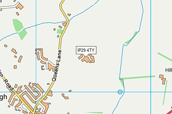 IP29 4TY map - OS VectorMap District (Ordnance Survey)