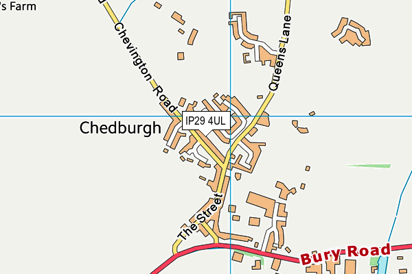 Chedburgh Playing Field map (IP29 4UL) - OS VectorMap District (Ordnance Survey)
