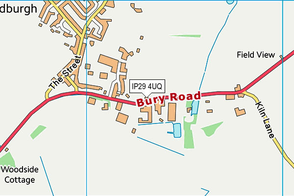 IP29 4UQ map - OS VectorMap District (Ordnance Survey)