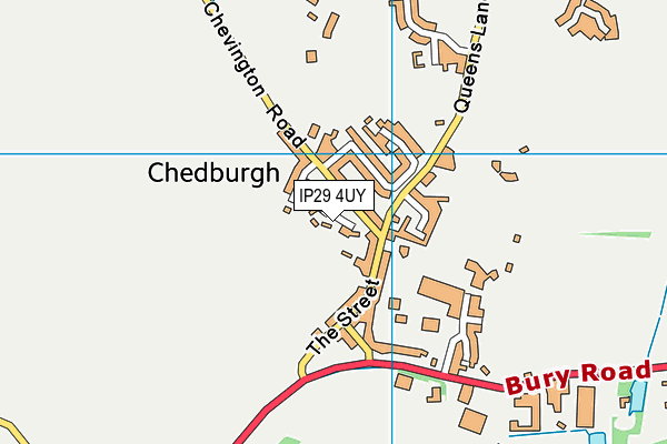 IP29 4UY map - OS VectorMap District (Ordnance Survey)