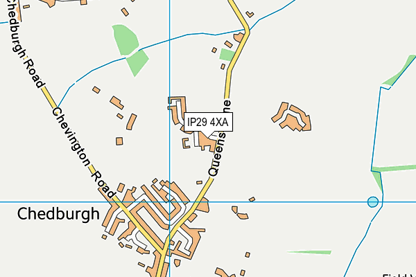 IP29 4XA map - OS VectorMap District (Ordnance Survey)