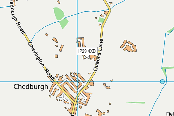 IP29 4XD map - OS VectorMap District (Ordnance Survey)