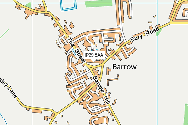 IP29 5AA map - OS VectorMap District (Ordnance Survey)