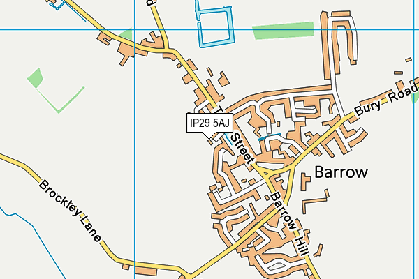 IP29 5AJ map - OS VectorMap District (Ordnance Survey)