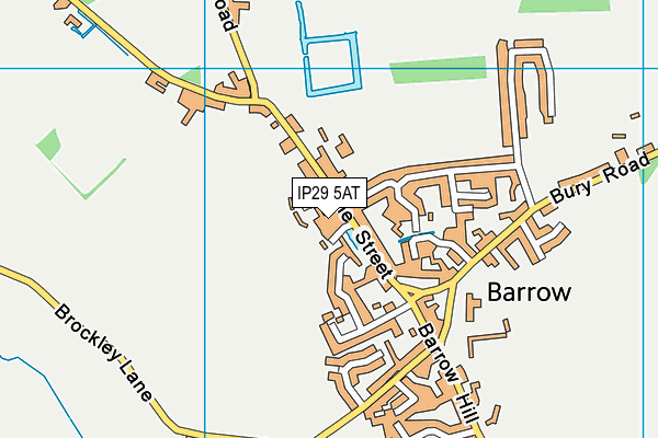 IP29 5AT map - OS VectorMap District (Ordnance Survey)