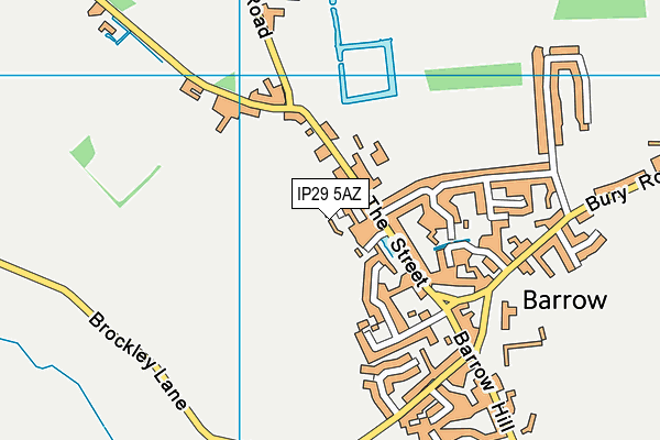 IP29 5AZ map - OS VectorMap District (Ordnance Survey)