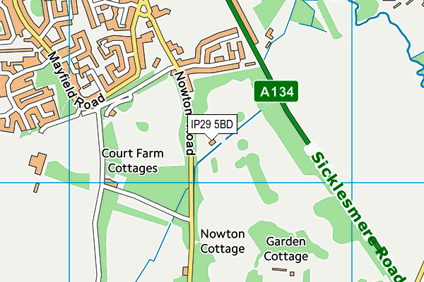 Nowton Park Sports Field map (IP29 5BD) - OS VectorMap District (Ordnance Survey)
