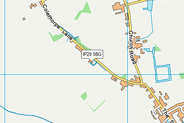 IP29 5BG map - OS VectorMap District (Ordnance Survey)