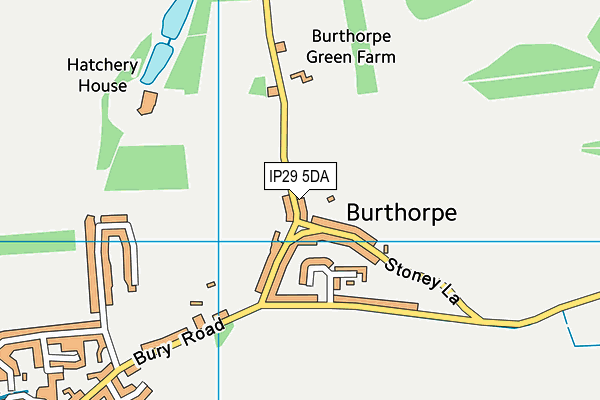 IP29 5DA map - OS VectorMap District (Ordnance Survey)