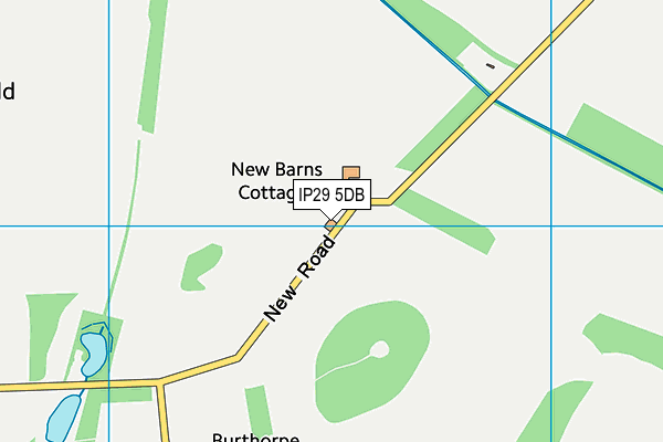 IP29 5DB map - OS VectorMap District (Ordnance Survey)