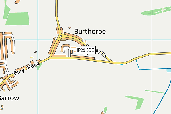 IP29 5DE map - OS VectorMap District (Ordnance Survey)