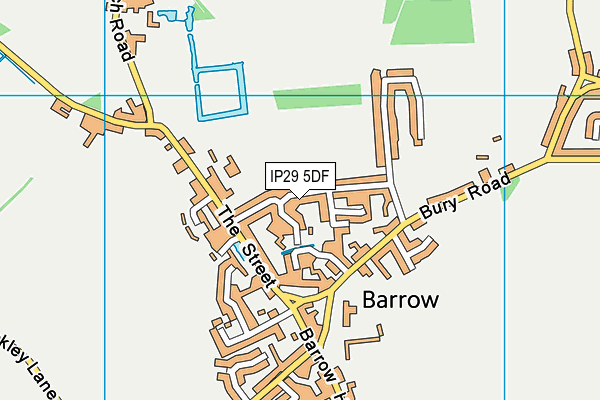 IP29 5DF map - OS VectorMap District (Ordnance Survey)