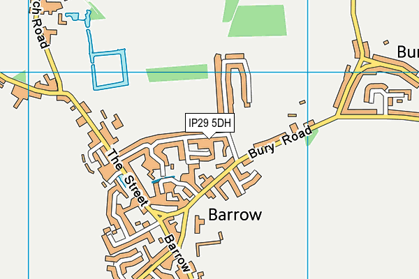 IP29 5DH map - OS VectorMap District (Ordnance Survey)