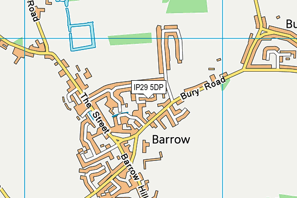 IP29 5DP map - OS VectorMap District (Ordnance Survey)