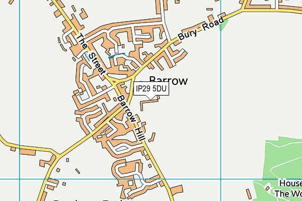 IP29 5DU map - OS VectorMap District (Ordnance Survey)