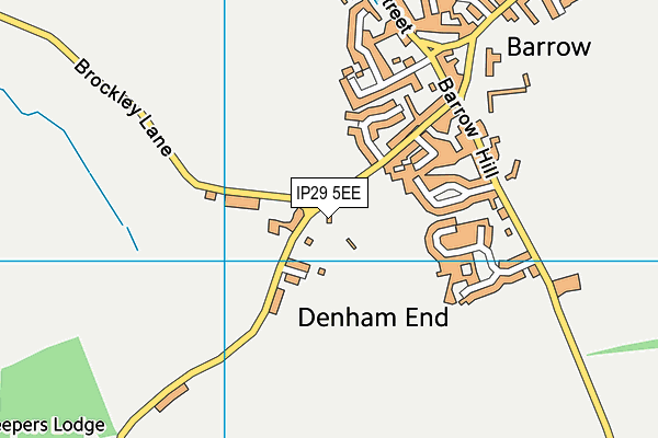 IP29 5EE map - OS VectorMap District (Ordnance Survey)