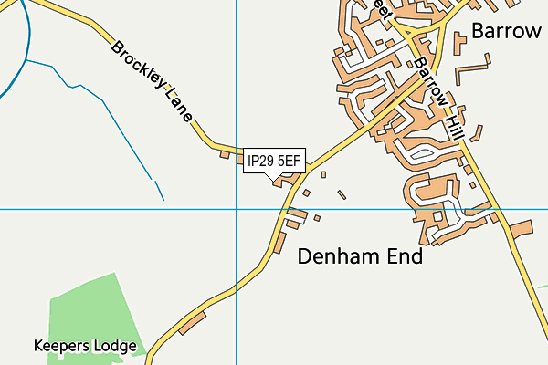 IP29 5EF map - OS VectorMap District (Ordnance Survey)