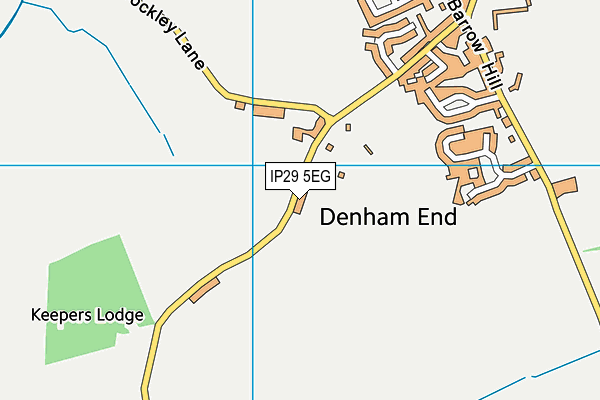 IP29 5EG map - OS VectorMap District (Ordnance Survey)